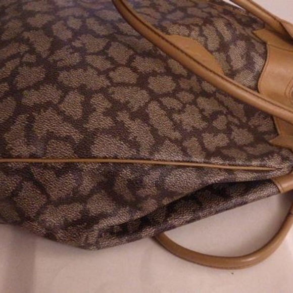 YSL Vintage Pewter Abstract Design Taupe Leather - Picture 4 of 8